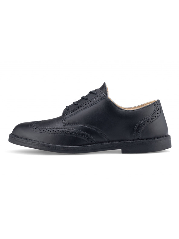 Vasky Pánske čierne kožené poltopánky - jar / jeseň Topánky, obuv Vasky Brogue Low Noir