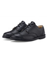 Vasky Pánske čierne kožené poltopánky - jar / jeseň Topánky, obuv Vasky Brogue Low Noir
