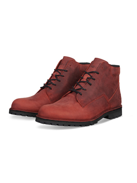 Vasky Pánske kožené členkové topánky červené - jesenné/zimné topánky, obuv Vasky Hillside Waterproof