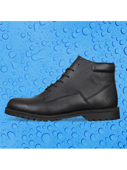 Vasky Pánske kožené členkové topánky čierne - jesenné/zimné topánky, obuv Vasky Hillside Waterproof