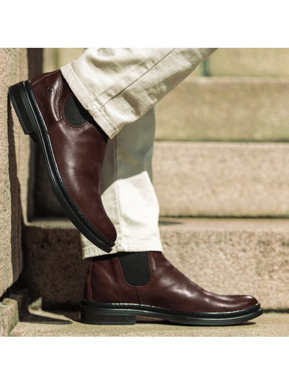 Vasky Pánske kožené topánky Chelsea Boots Dark Brown Vasky Chelsea Dark Brown