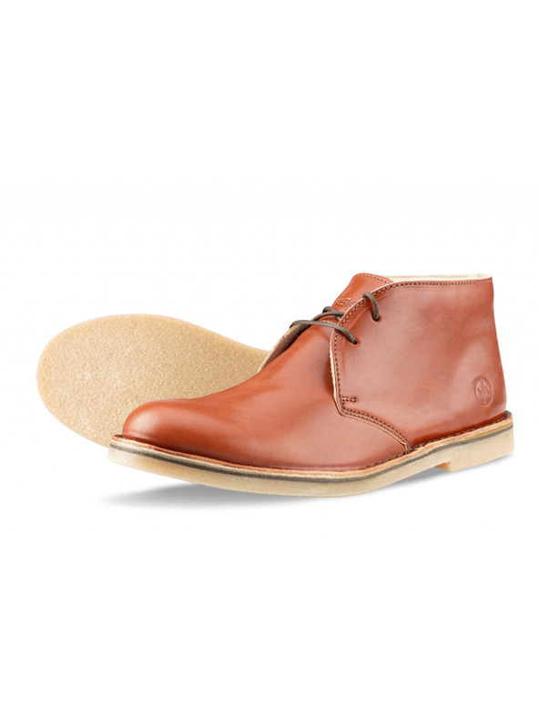 Vasky Pánske kožené členkové topánky hnedé - jarné / jesenné topánky, obuv Vasky Desert Cognac