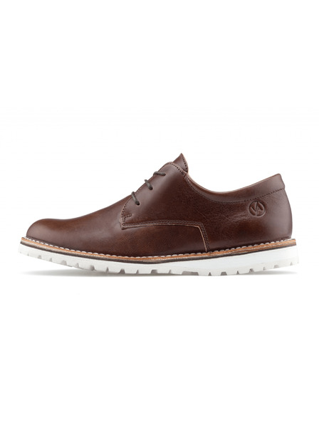 Vasky Pánske kožené poltopánky tmavohnedé - jar / jeseň Vasky Derby Dark Brown