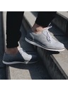 Vasky Pánske sivé kožené poltopánky - jar / jeseň Topánky, Topánky Vasky Brogue Low