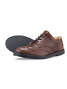 Vasky Pánske elegantné kožené poltopánky tmavohnedé - jar / jeseň topánky Vasky Brogue Low Dark