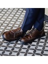 Vasky Pánske elegantné kožené poltopánky tmavohnedé - jar / jeseň topánky Vasky Brogue Low Dark