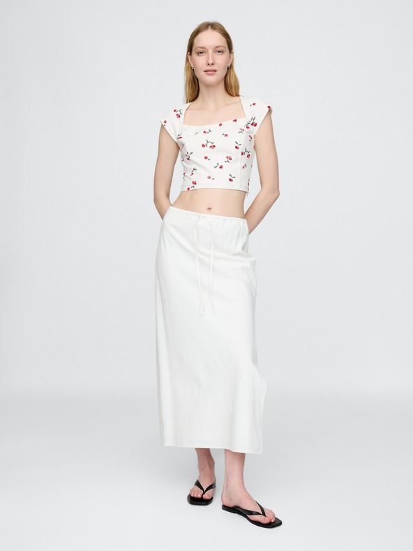 GAP Ľanový crop top GAP