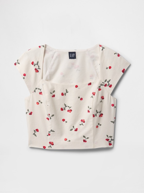 GAP Ľanový crop top GAP
