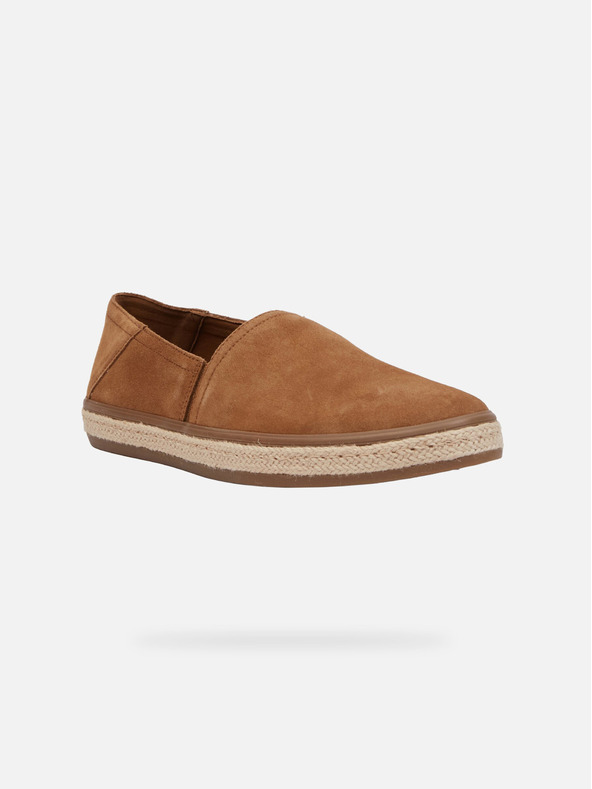 Geox Svetlohnedé pánske slip on espadrilky Geox Pantelleria