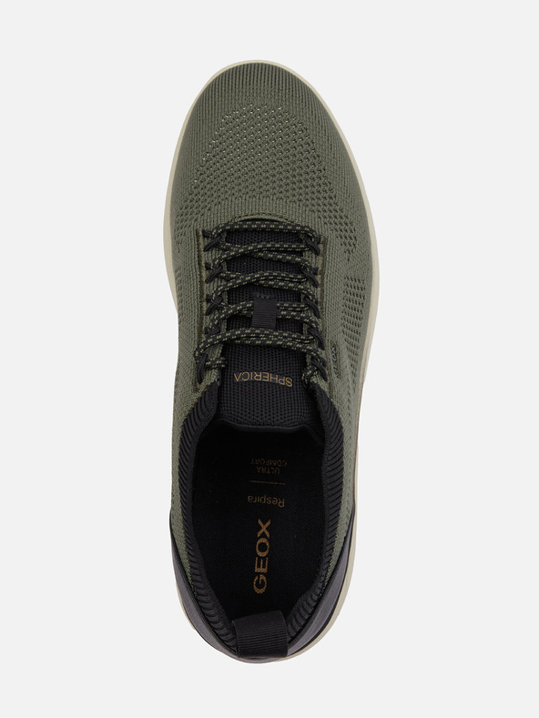 Geox Tmavozelené pánske tenisky Geox Spherica
