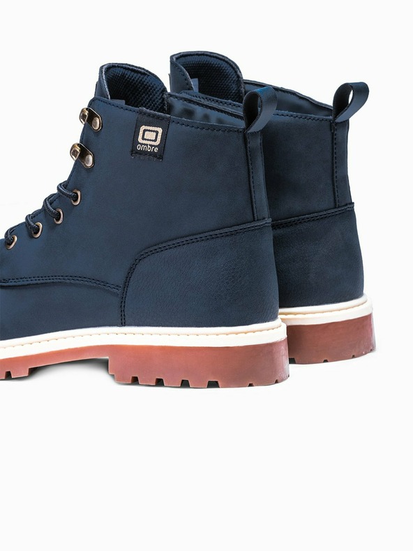 Ombre Clothing Tmavomodré pánske zimné členkové tenisky Ombre Clothing