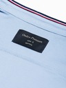 Ombre Clothing Svetlomodrá pánska košeľa so stojačikom K542