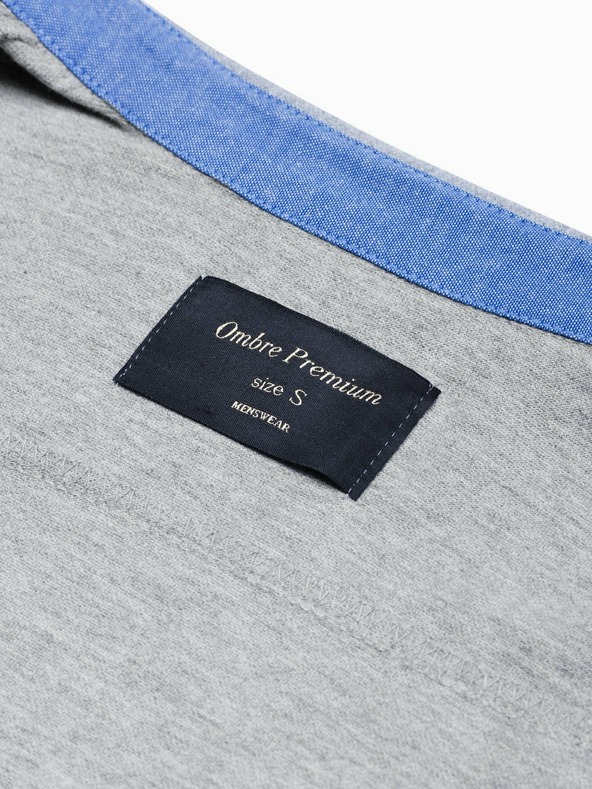 Ombre Clothing Šedá pánska košeľa K540