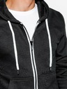 Ombre Clothing Čierna pánska základná mikina s kapucňou Ombre Oblečenie