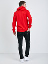 Ombre Clothing Červená pánska základná mikina Ombre Oblečenie