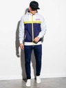 Ombre Clothing Modro-biela pánska jarná bunda Ombre Oblečenie C438
