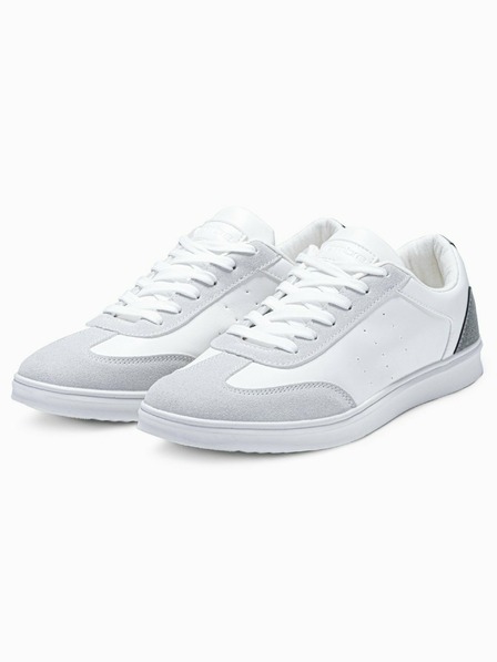 Ombre Clothing Biele pánske tenisky Ombre Oblečenie T373