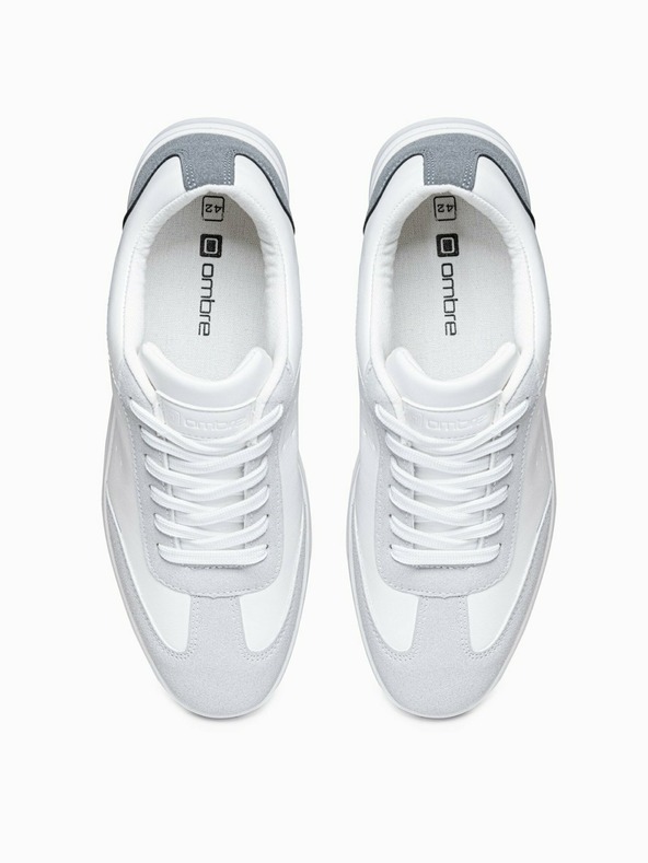 Ombre Clothing Biele pánske tenisky Ombre Oblečenie T373