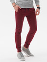 Ombre Clothing Vínové pánske základné tepláky Ombre Clothing