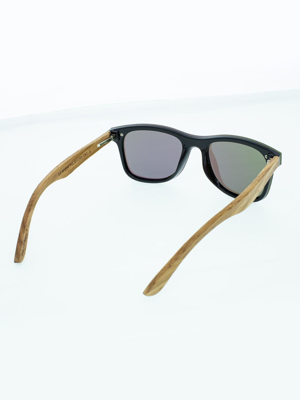 VEYREY VeyRey Drevené slnečné okuliare Nerd Stove Green Okuliare