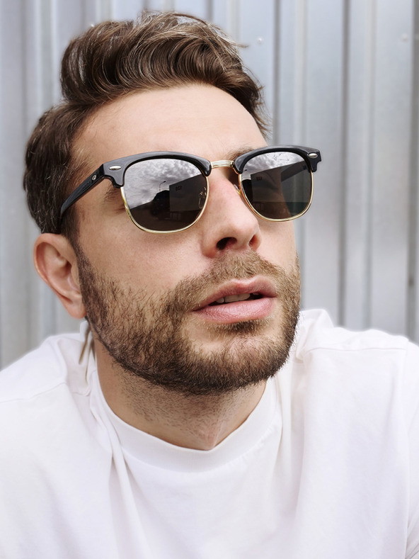 VEYREY VeyRey Slnečné okuliare s polovičným rámom Hayward Polarized Black