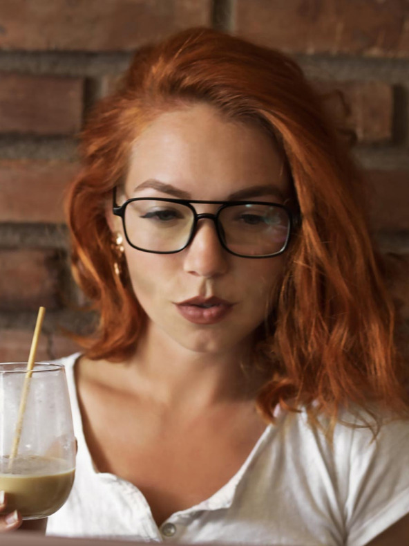 VEYREY Čierne štvorcové počítačové okuliare VeyRey Attlee