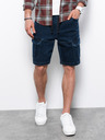 Ombre Clothing Tmavomodré pánske džínsové šortky Ombre Clothing W362