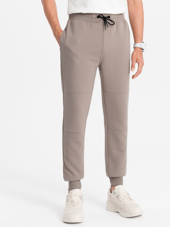Ombre Clothing Ombre Clothing Ottoman Šedé pánske tepláky