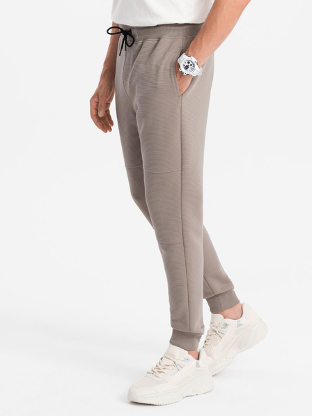 Ombre Clothing Ombre Clothing Ottoman Šedé pánske tepláky