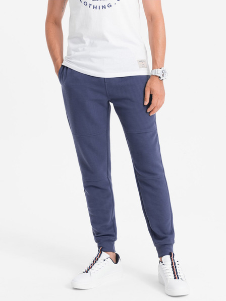 Ombre Clothing Modré pánske tepláky Ombre Clothing Ottoman