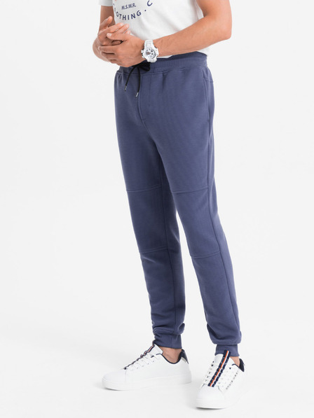 Ombre Clothing Modré pánske tepláky Ombre Clothing Ottoman