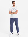 Ombre Clothing Modré pánske tepláky Ombre Clothing Ottoman