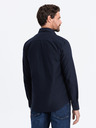 Ombre Clothing Tmavomodrá pánska košeľa Ombre Oblečenie