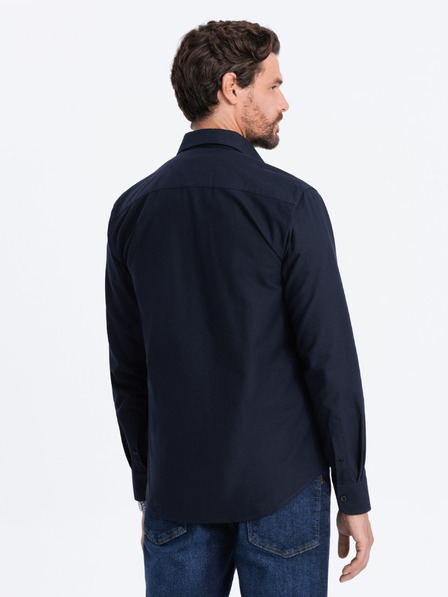 Ombre Clothing Tmavomodrá pánska košeľa Ombre Oblečenie