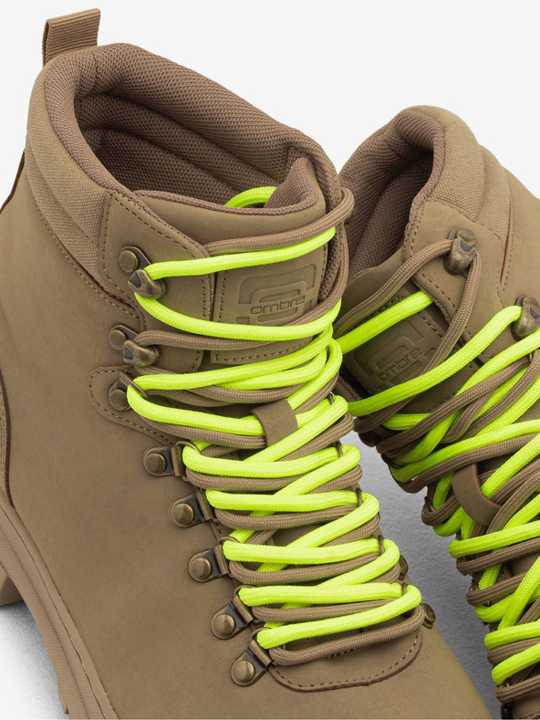 Ombre Clothing Hnedé pánske zimné outdoorové topánky Ombre Clothing