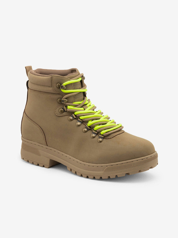Ombre Clothing Hnedé pánske zimné outdoorové topánky Ombre Clothing