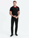 Ombre Clothing Čierna pánska polokošeľa Ombre Oblečenie