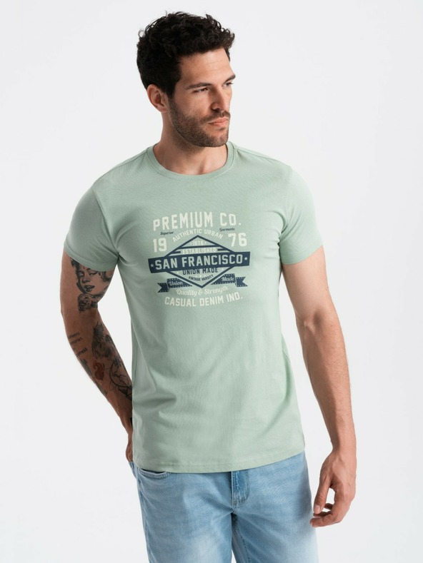 Ombre Clothing Mätové pánske polo tričko s potlačou San Francisco Ombre Clothing