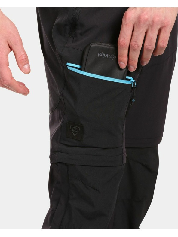 Kilpi Pánske outdoorové odopínateľné nohavice Kilpi HOSIO-M čierna