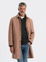 Ombre Clothing Pánsky jednoradový kabát s golierom a spodným dielom Ombre Oblečenie