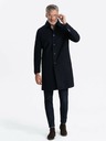 Ombre Clothing Pánsky jednoradový kabát s golierom a spodným dielom Ombre Oblečenie