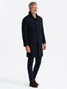 Ombre Clothing Pánsky jednoradový kabát s golierom a spodným dielom Ombre Oblečenie
