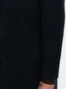 Ombre Clothing Pánsky jednoradový kabát s golierom a spodným dielom Ombre Oblečenie