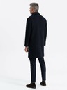 Ombre Clothing Pánsky jednoradový kabát s golierom a spodným dielom Ombre Oblečenie