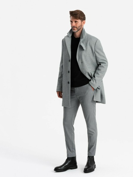 Ombre Clothing Pánsky jednoradový kabát Ombre Oblečenie