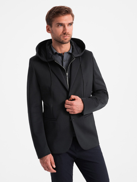 Ombre Clothing Pánska bunda s odnímateľnou podšívkou a kapucňou Ombre Clothing