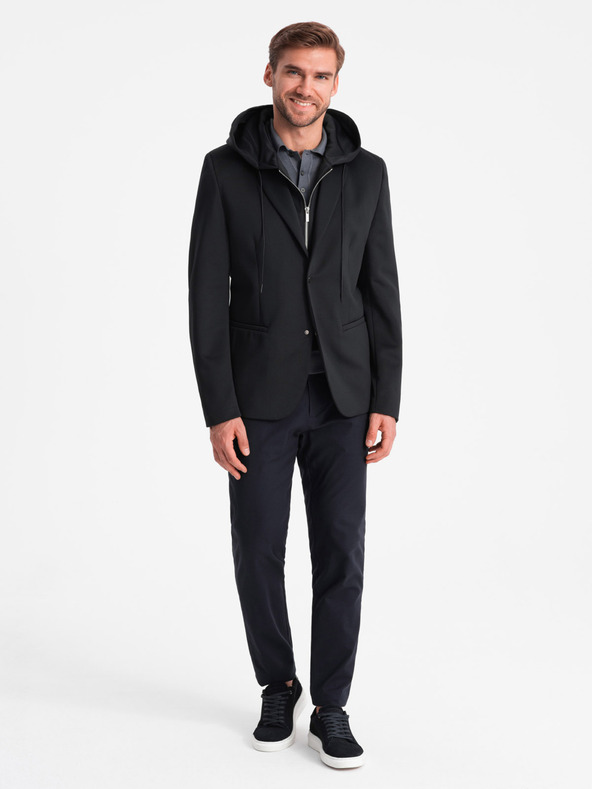 Ombre Clothing Pánska bunda s odnímateľnou podšívkou a kapucňou Ombre Clothing