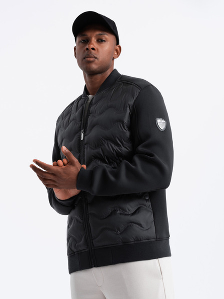 Ombre Clothing Pánska prešívaná bunda bomber Ombre Clothing