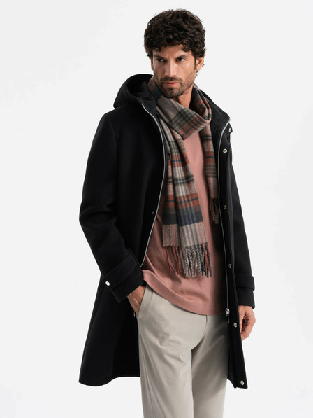 Ombre Clothing Pánsky kabát s kapucňou Ombre Oblečenie