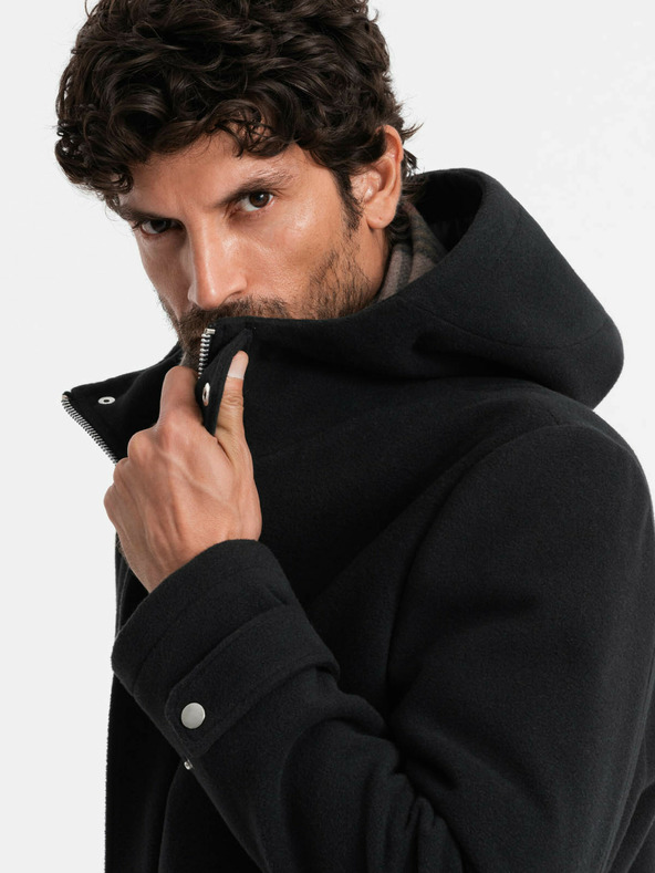 Ombre Clothing Pánsky kabát s kapucňou Ombre Oblečenie